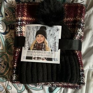 Hat and blanket scarf set